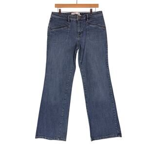 VTG 2003 Y2k TOMMY HILFIGER Jeans Womens SIZE 32x30 Wide Leg Flap Pocket Size 12